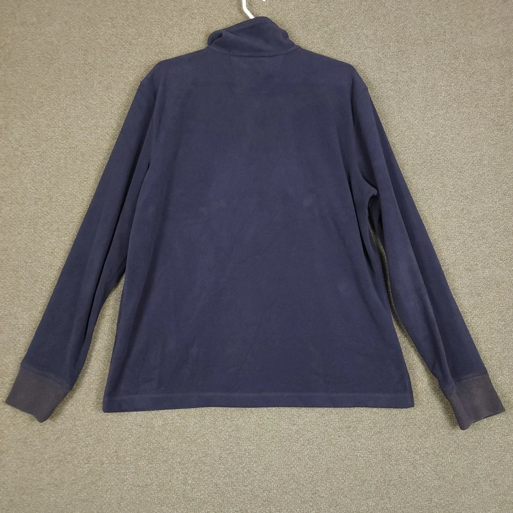 Banana Republic Men's Navy Fleece 1/4 Zip Pullover‎ Long Sleeve Shirt Size L